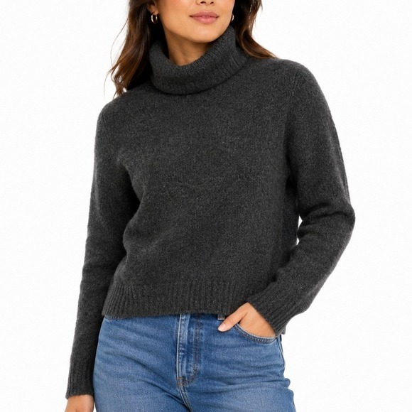 Celine Sweaters - Celine Cashmere Knit Turtle Neck Long Sleeve Sweater Grey Small